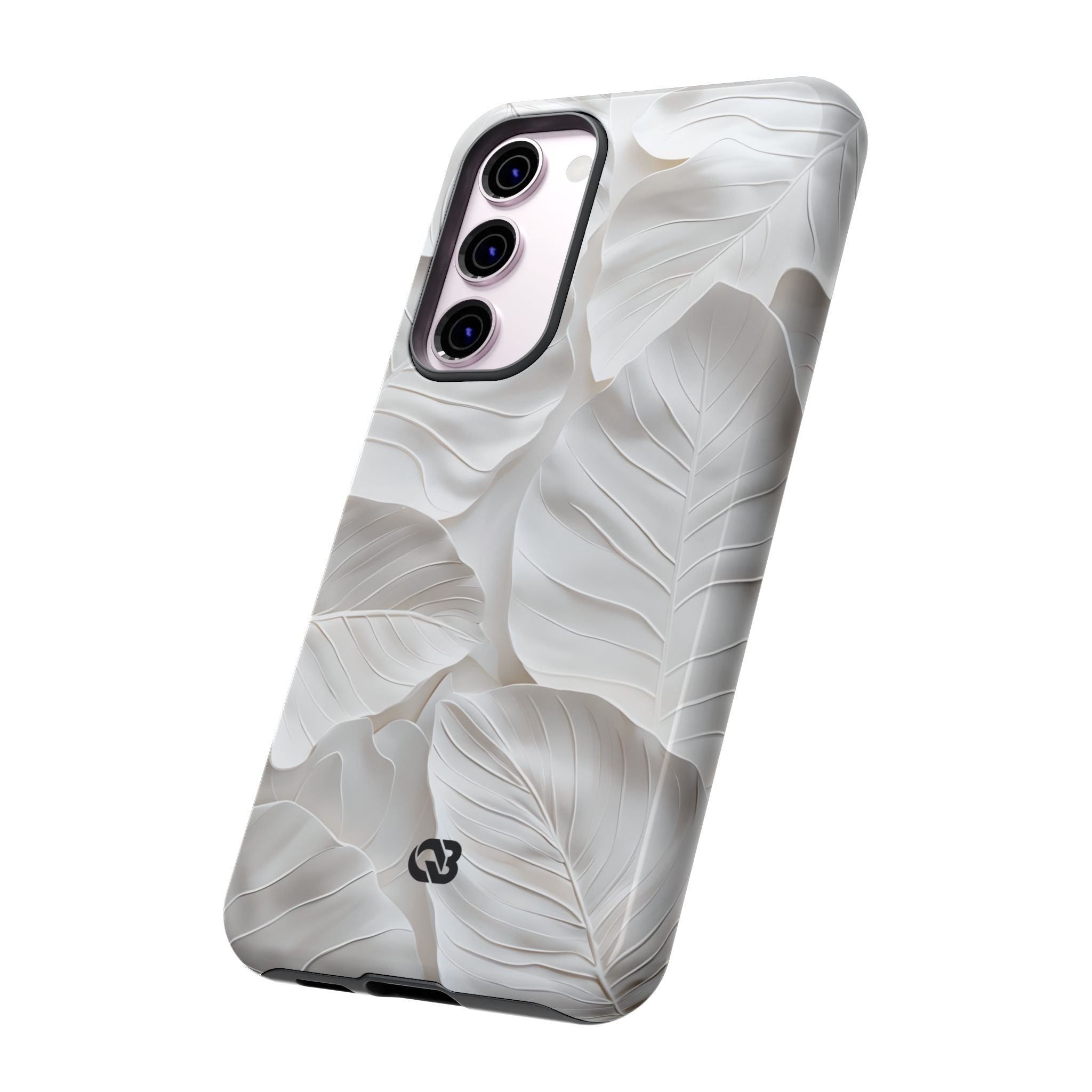 Sculpted Ivory Leaves · Tough Phone Case for Samsung