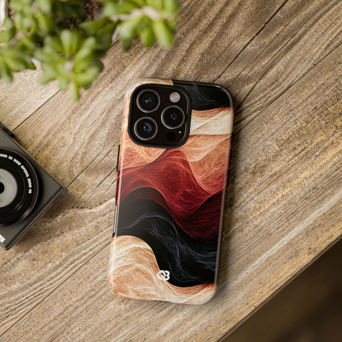 Ember Wave Dispersion · Tough Phone Case for iPhone · Red