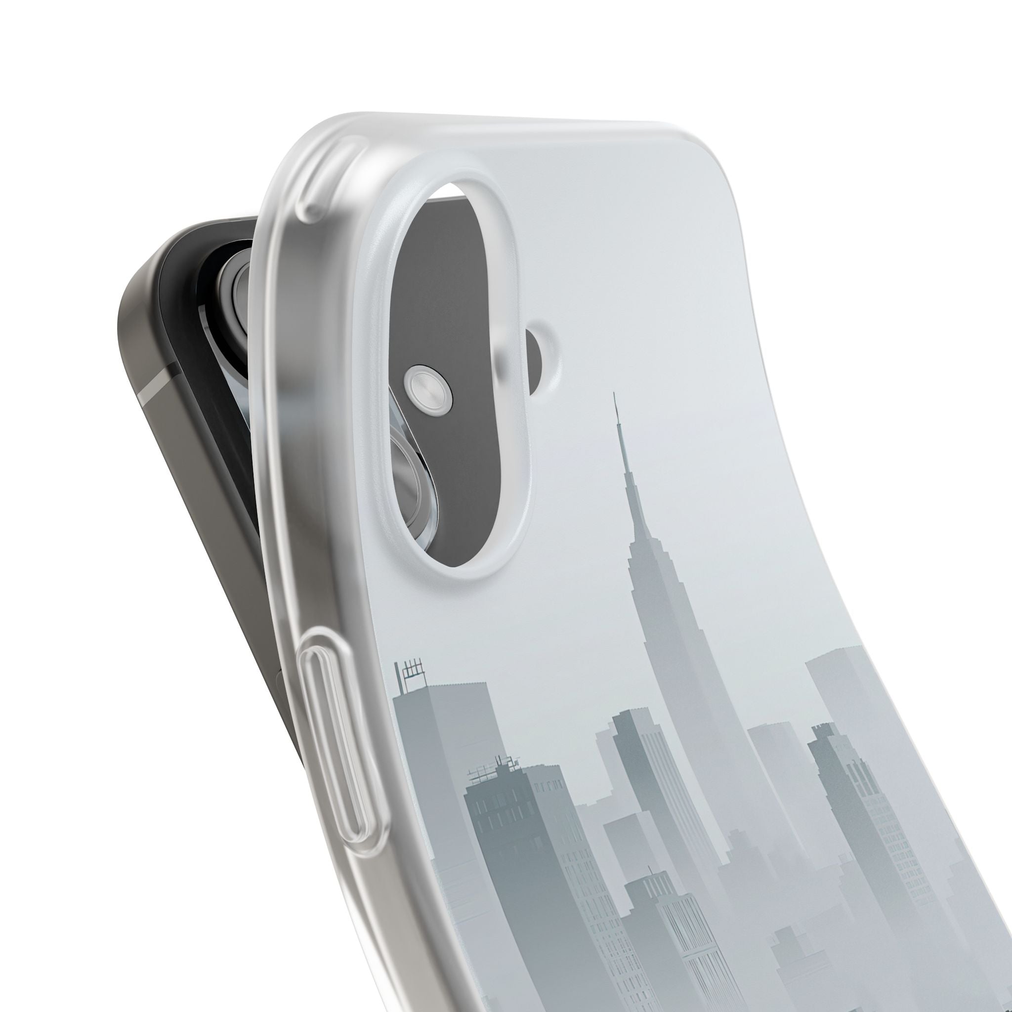 Grey Lite Phone Case for iPhone - Steel Mist Skyline