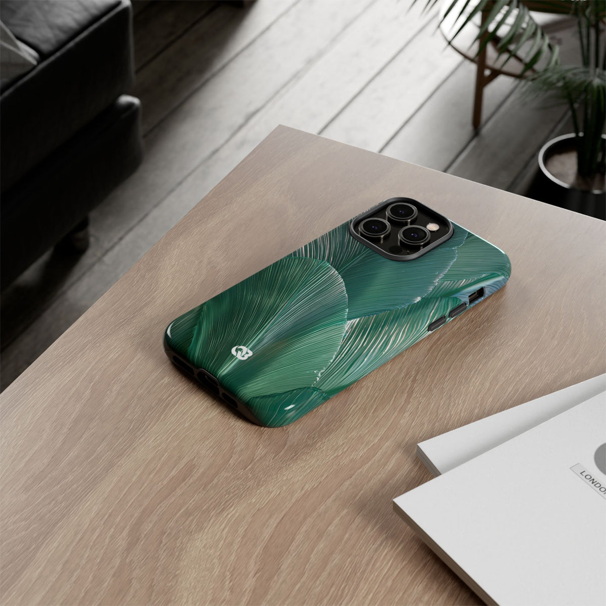 Translucent Fan Palm · Tough Phone Case for iPhone · Teal