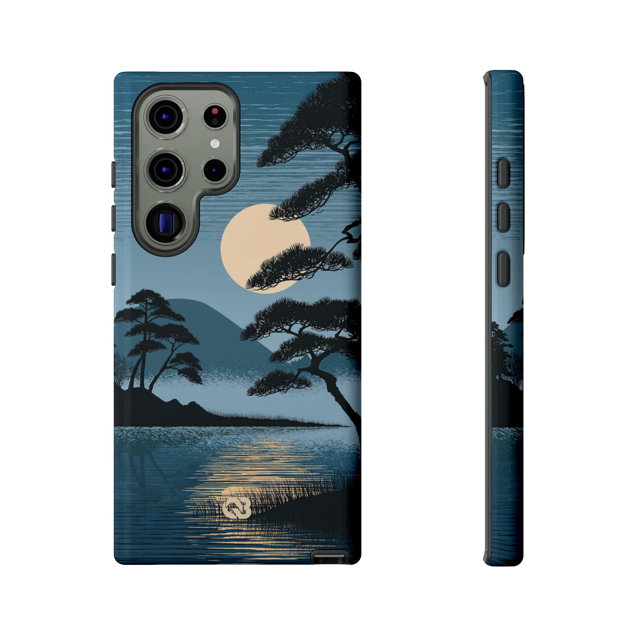 Blue Tough Phone Case for Samsung - Midnight Kyoto Pine