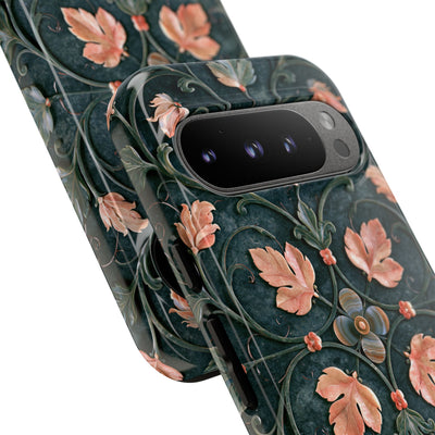 Florentine Rose Arabesque · Tough Phone Case for Pixel ·  Green