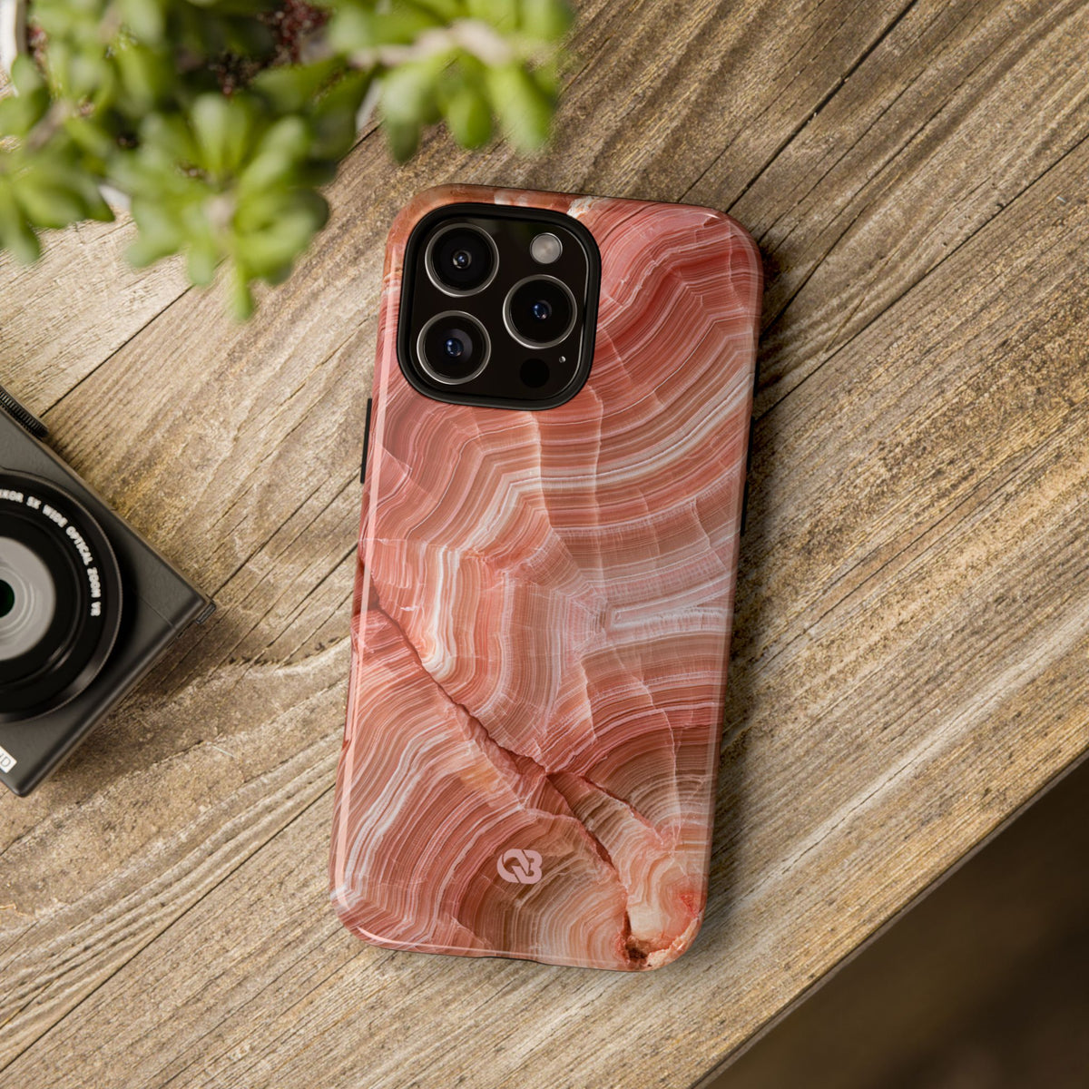 Blushing Rose Strata · Tough Phone Case for iPhone · Pink