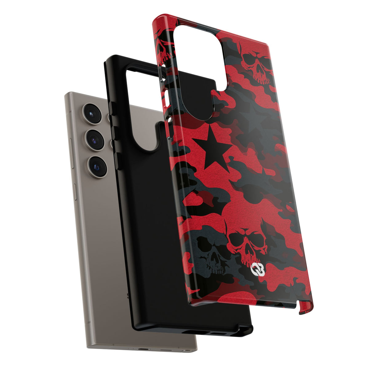 Crimson Skull Camo · Tough Phone Case for Samsung · Red