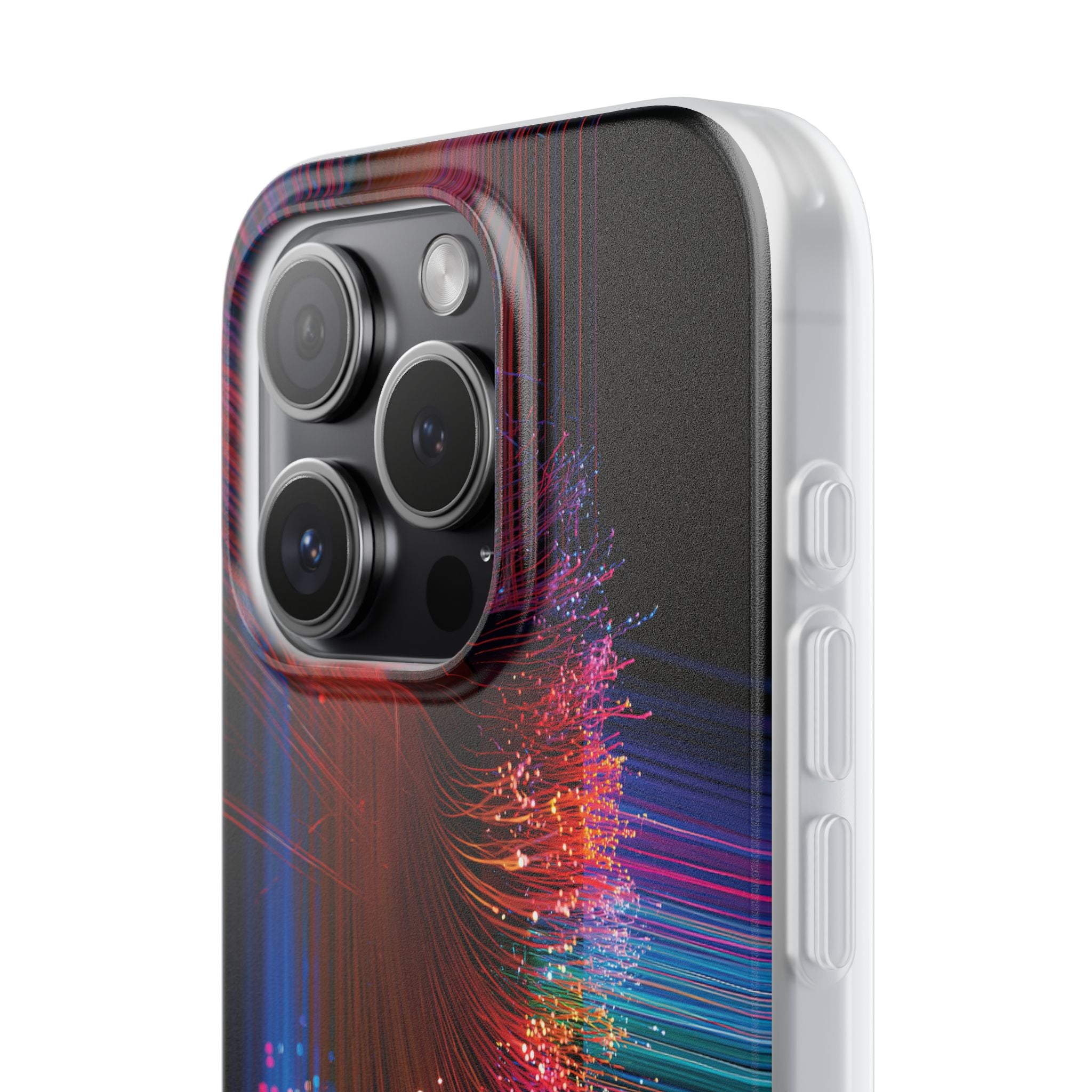 Black Lite Phone Case for iPhone - Cyber Optic Streak