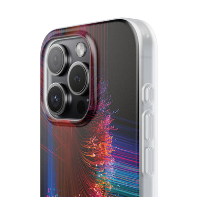 Black Lite Phone Case for iPhone - Cyber Optic Streak