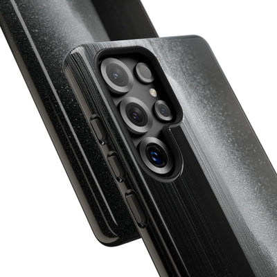 Black Tough Phone Case for Samsung - Brutalist Pixel Monolith