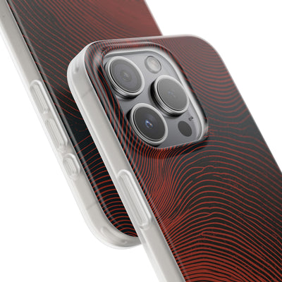 Red Lite Phone Case for iPhone - Terracotta Nerve Map