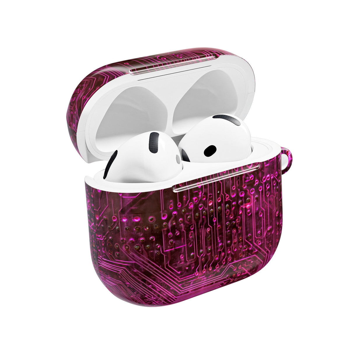 Magenta Circuit Trace · Hard Case for AirPods & AirPods Pro · Pink