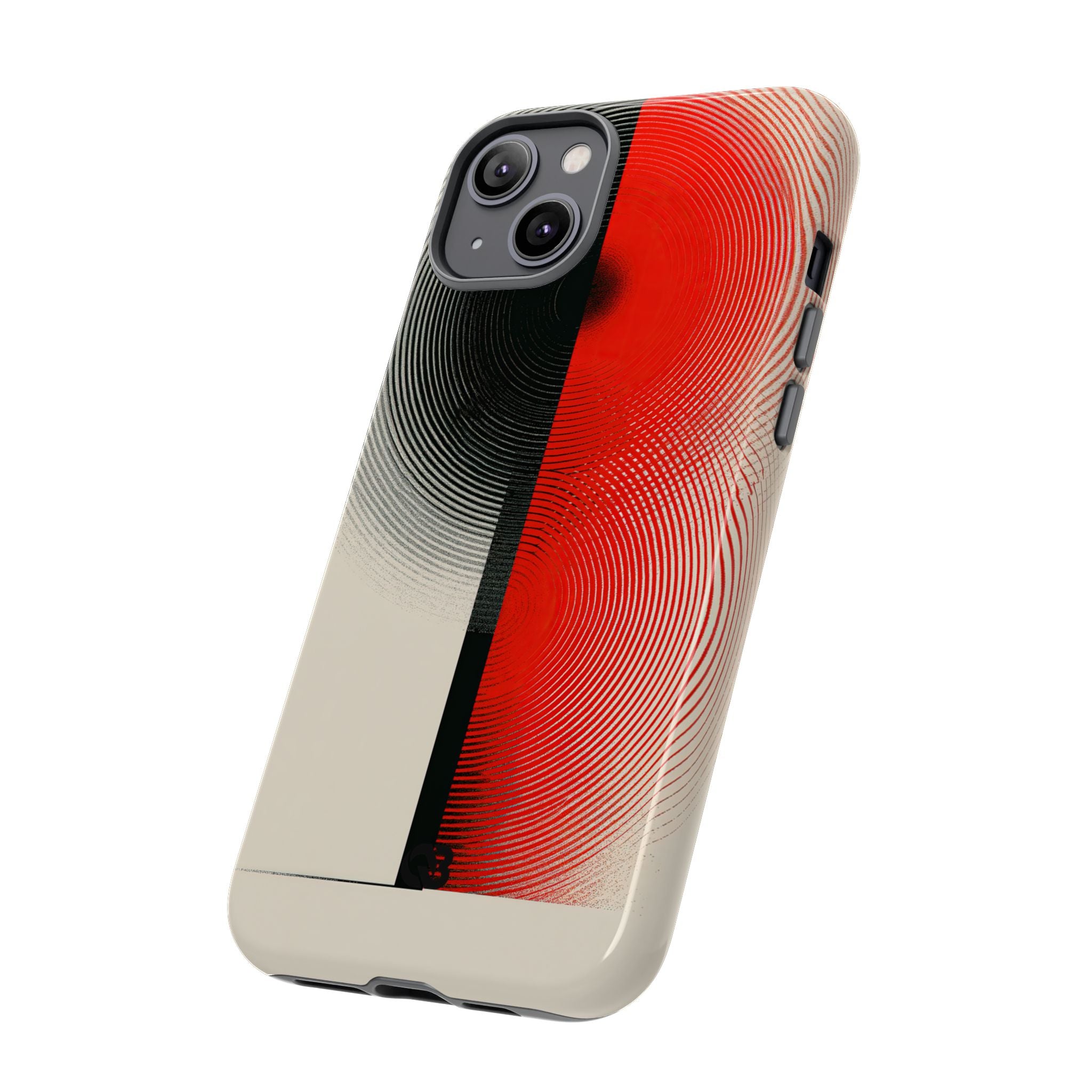 Red Tough Phone Case for iPhone - Split Signal Red