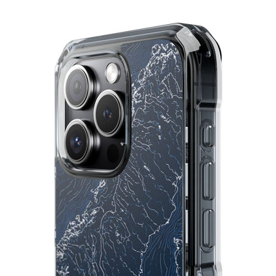 Nordic Contour Chart · Clear Impact Magnetic Phone Case for iPhone · Blue