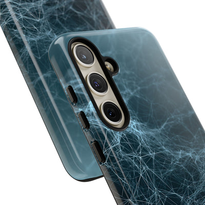 Teal Tough Phone Case for Samsung - Arctic Neural Mesh