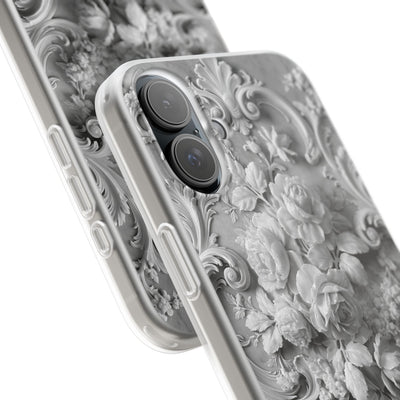 Rococo Marble Rose · Lite Phone Case for iPhone ·  White