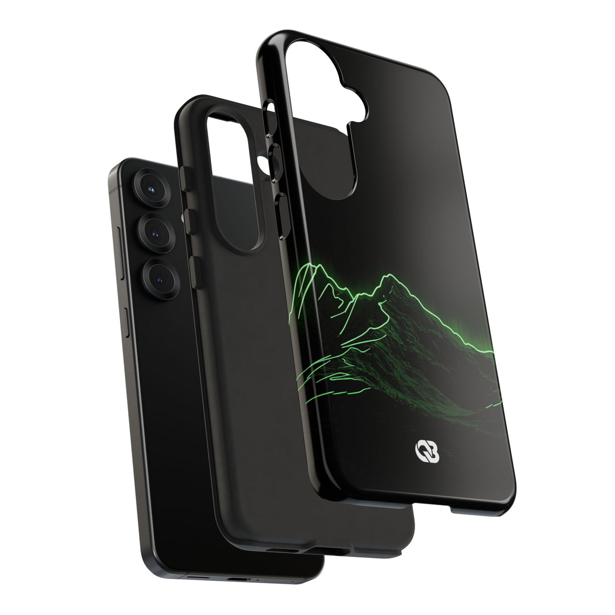 Nordic Mountain Contour · Tough Phone Case for Samsung · Black