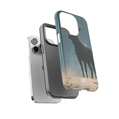 Nordic Boreal Moose · Tough Phone Case for iPhone · Blue