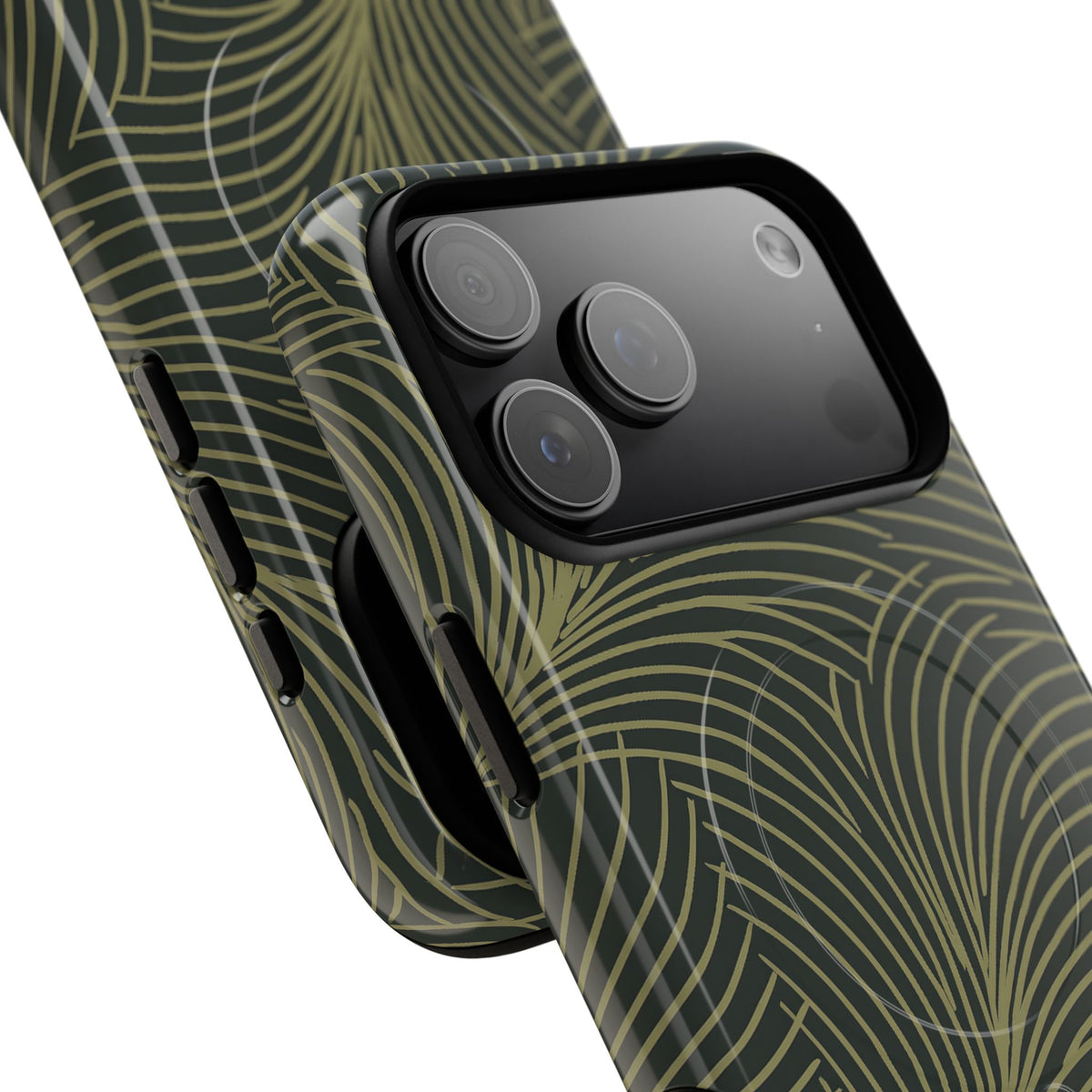 Midnight Palm Frond · Tough 2.0 Magnetic Phone Case for iPhone · Green