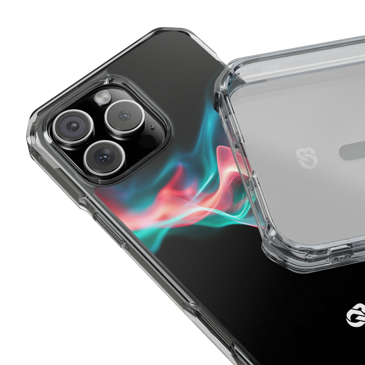 Digital Frequency · Clear Impact Magnetic Phone Case for iPhone · Black