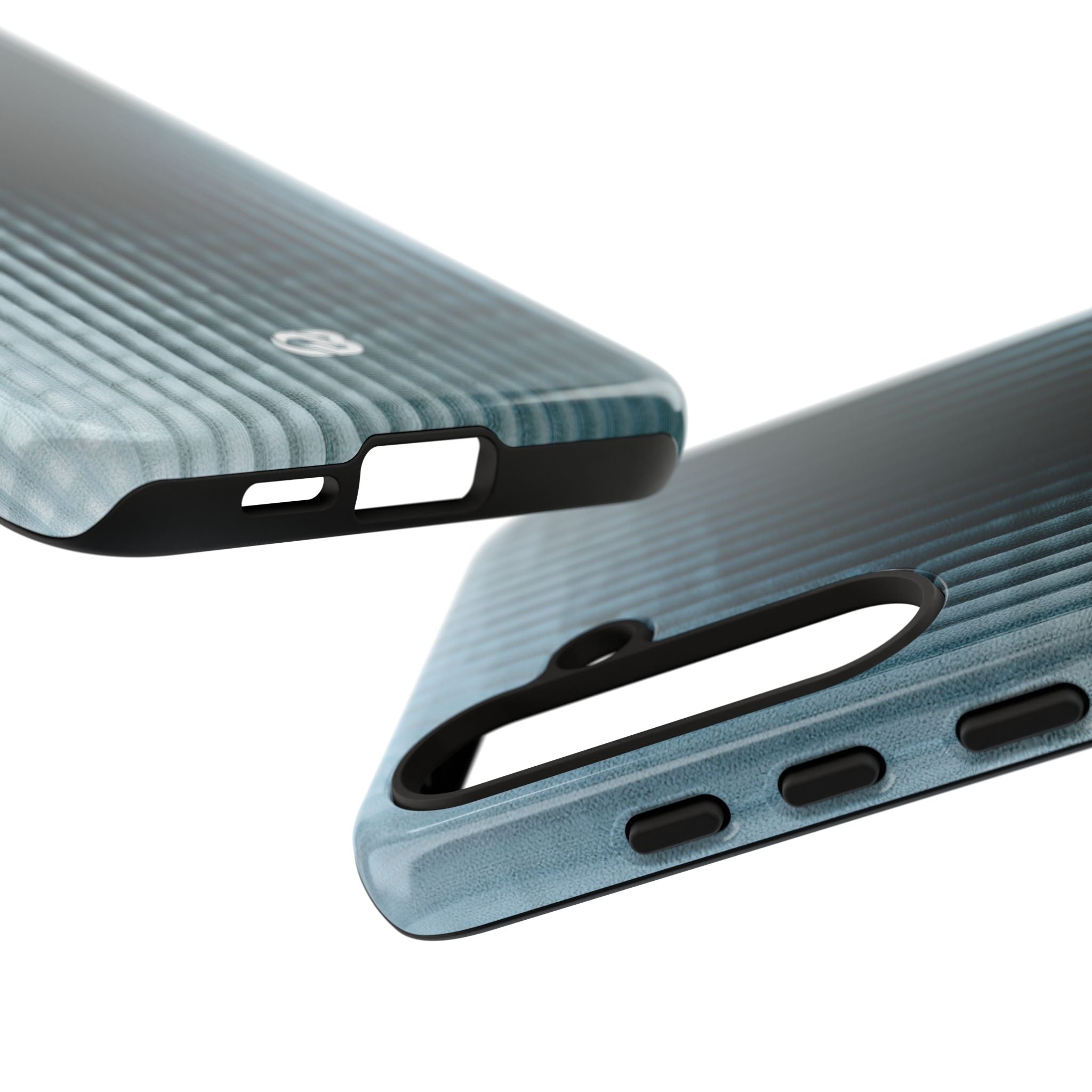 Blue Tough Phone Case for Samsung - Glacial Reeded Glass