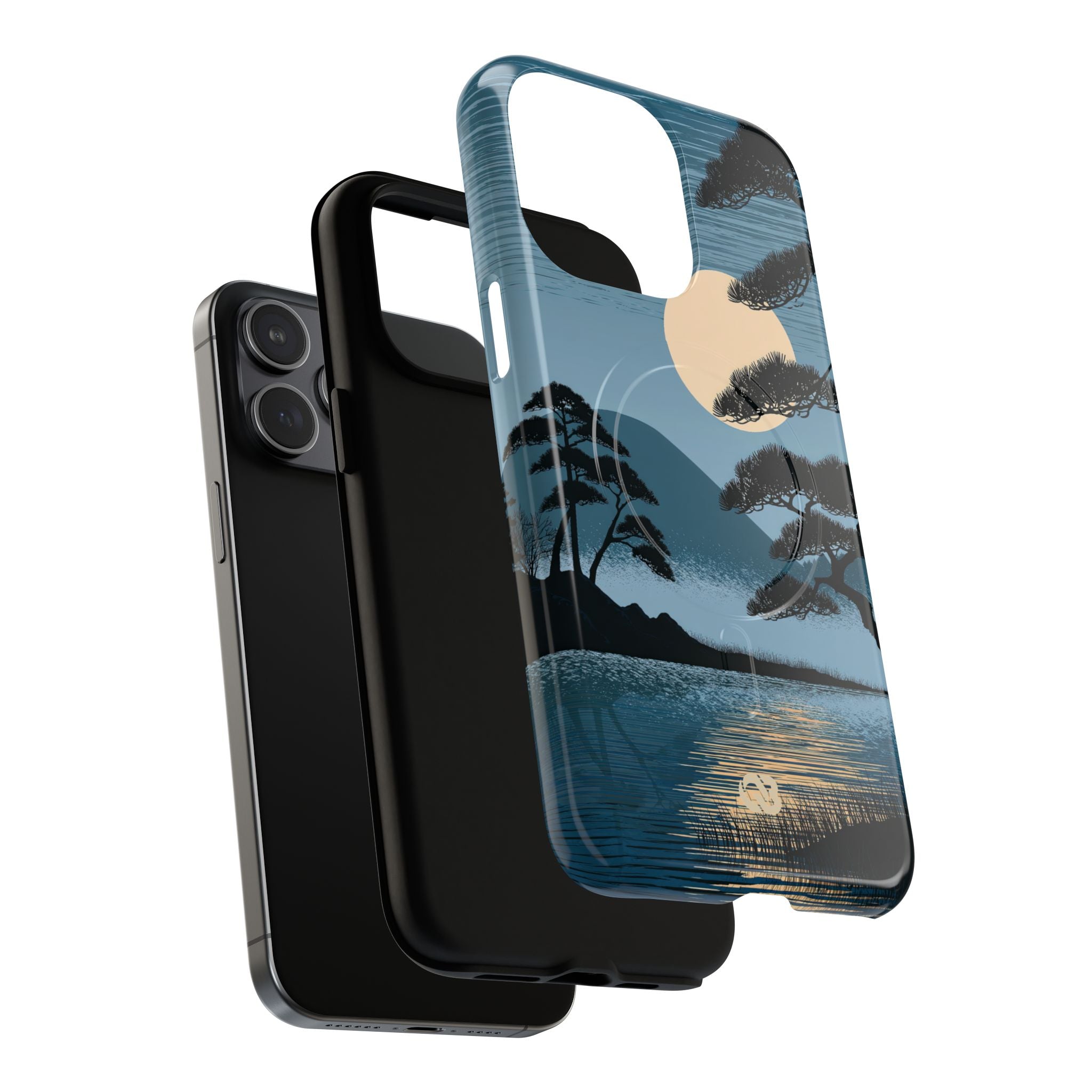 Blue Tough 2.0 Magsafe Phone Case for iPhone - Midnight Kyoto Pine