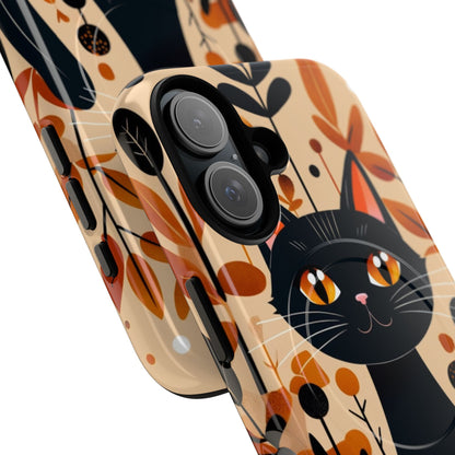 Black Cat Glow iPhone 16 Case - Tough+
