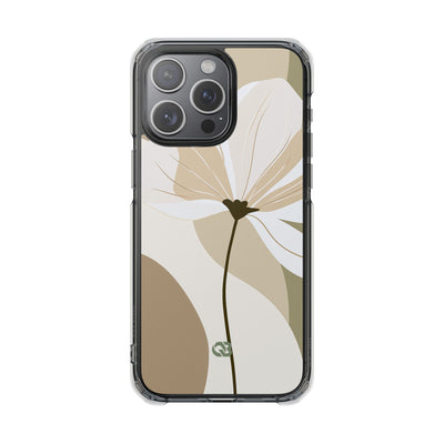 Beige Impact MagSafe Phone Case for iPhone - Sage Linen Magnolia