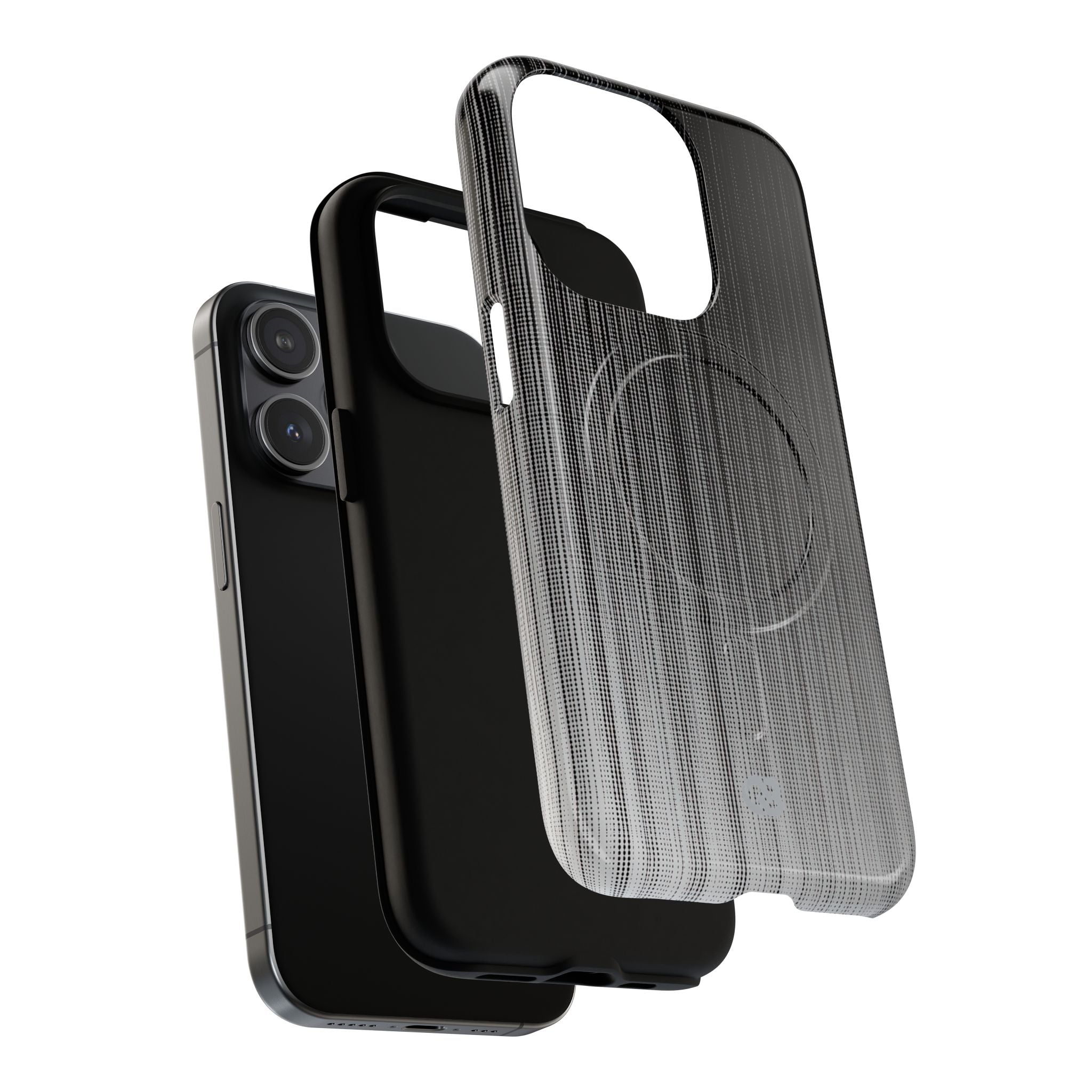 Grey Tough 2.0 Magsafe Phone Case for iPhone - Static Vertical Dither