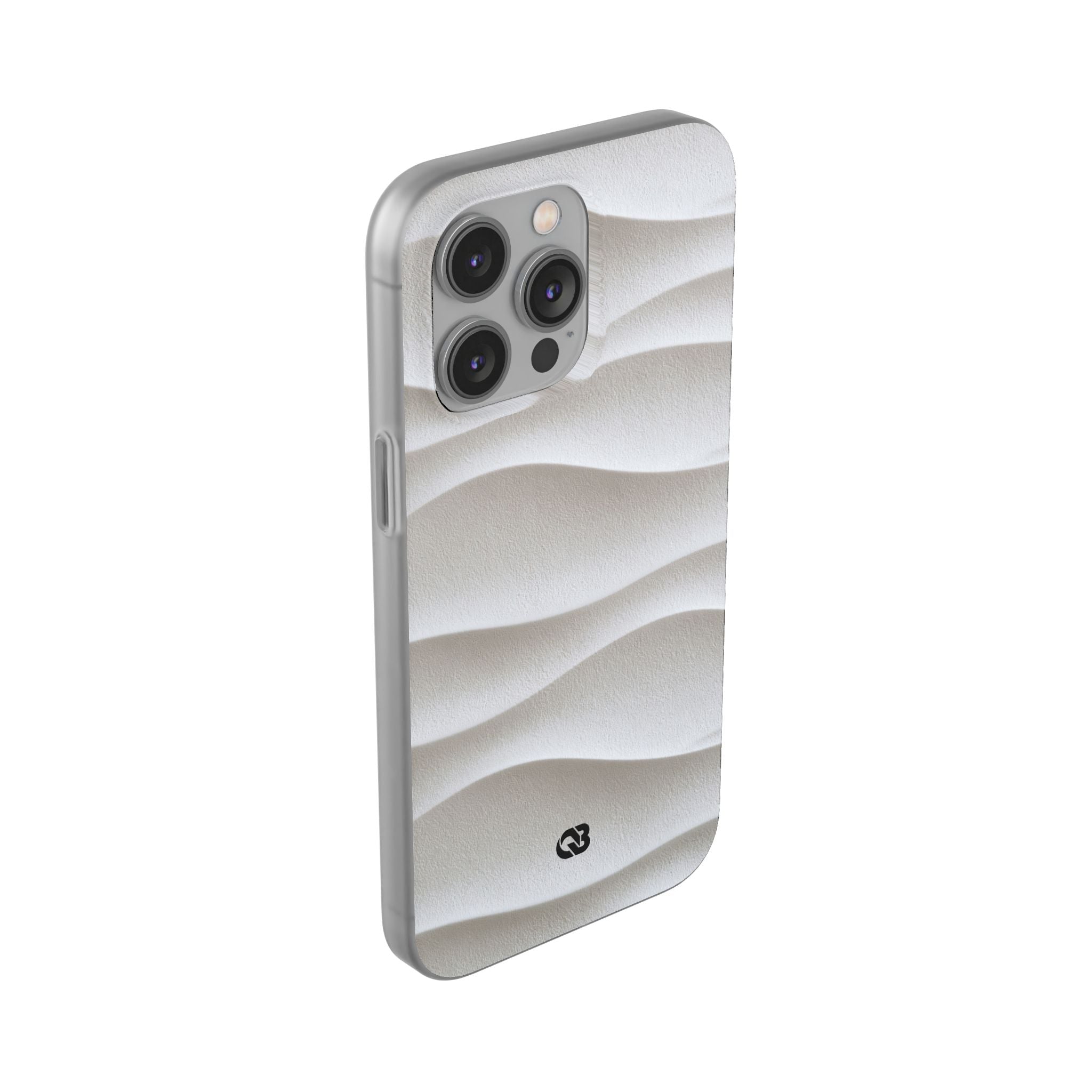 White Lite Phone Case for iPhone - Arctic Flow Ridges