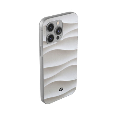 White Lite Phone Case for iPhone - Arctic Flow Ridges