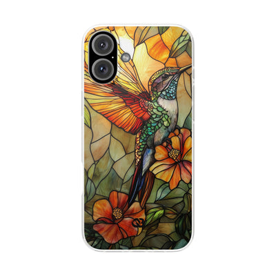 Amber Glass Hummingbird · Soft Phone Case for iPhone