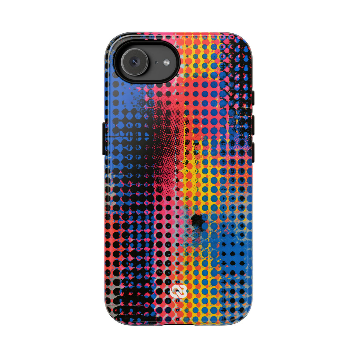 Chromatic Halftone Grid · Tough Phone Case for iPhone · Blue