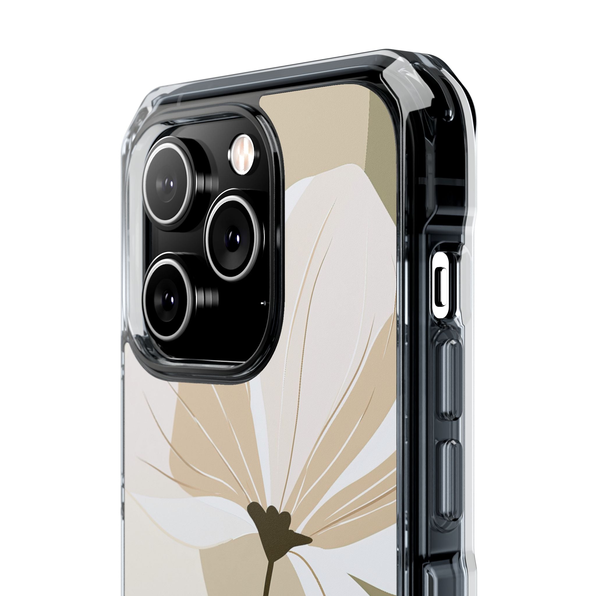 Beige Impact MagSafe Phone Case for iPhone - Sage Linen Magnolia