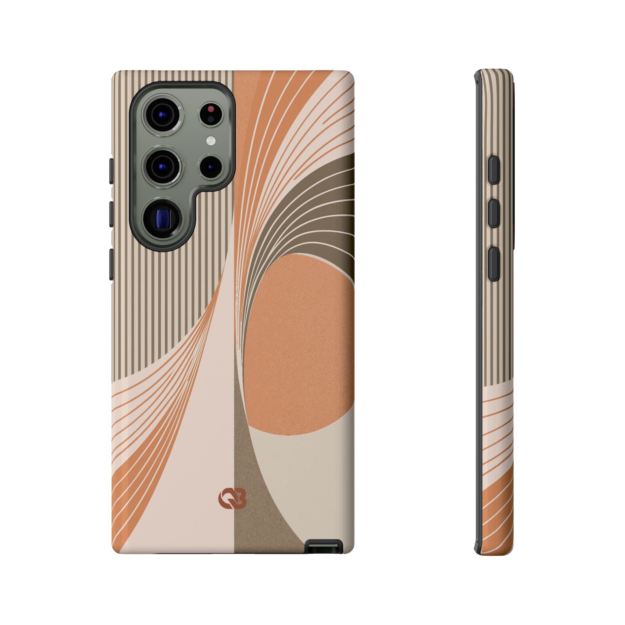 Orange Tough Phone Case for Samsung - Desert Arc Horizon