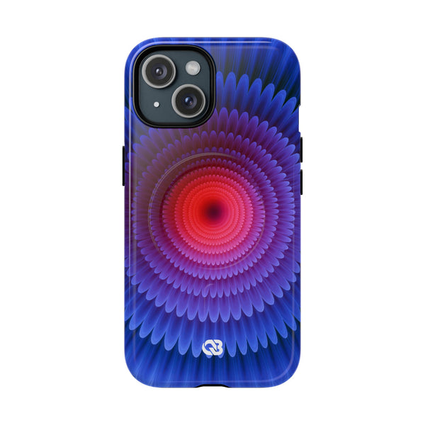 Radial Spectrum Bloom · Tough 2.0 Magnetic Phone Case for iPhone · Blue