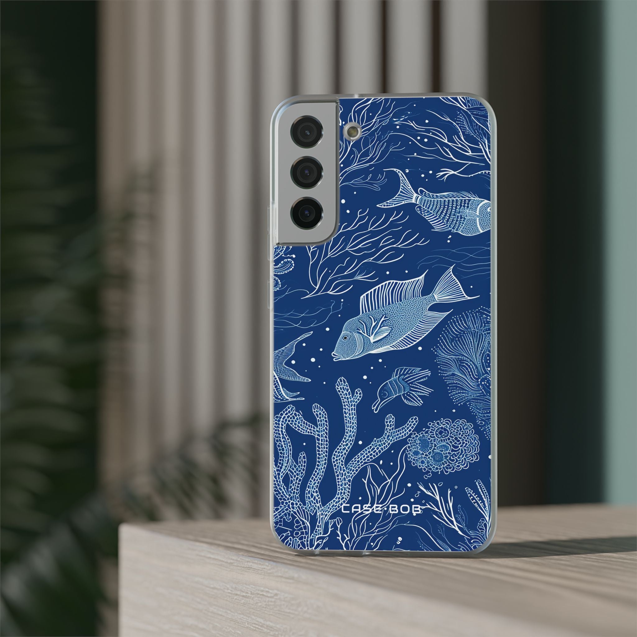 Navy Scale Reef Samsung S22 Plus Case - Soft
