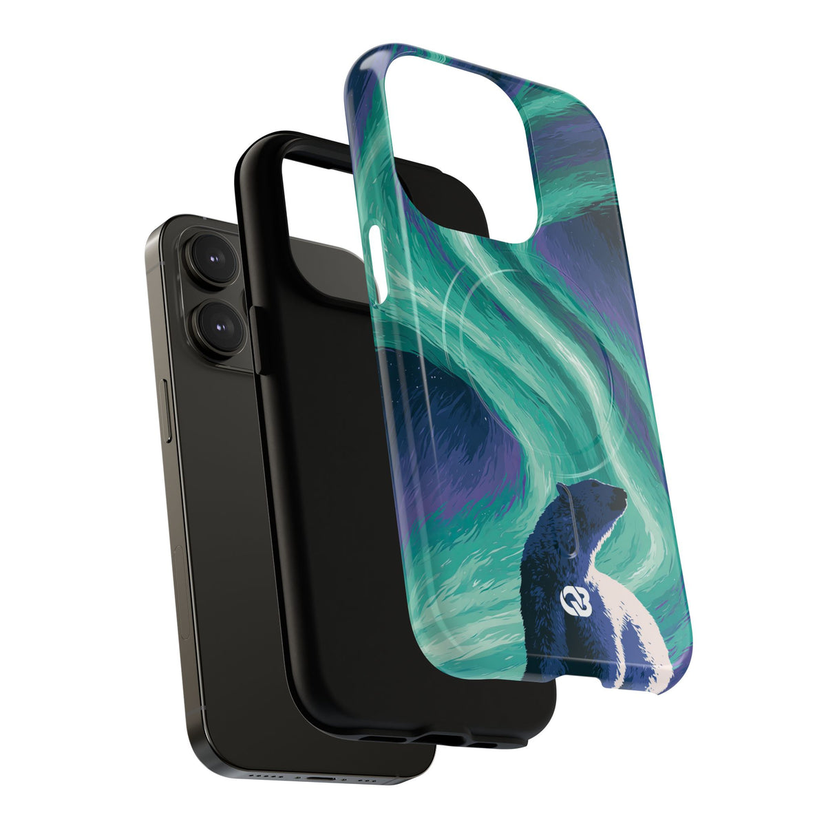 Arctic Aurora Bear · Tough 2.0 Magnetic Phone Case for iPhone · Teal