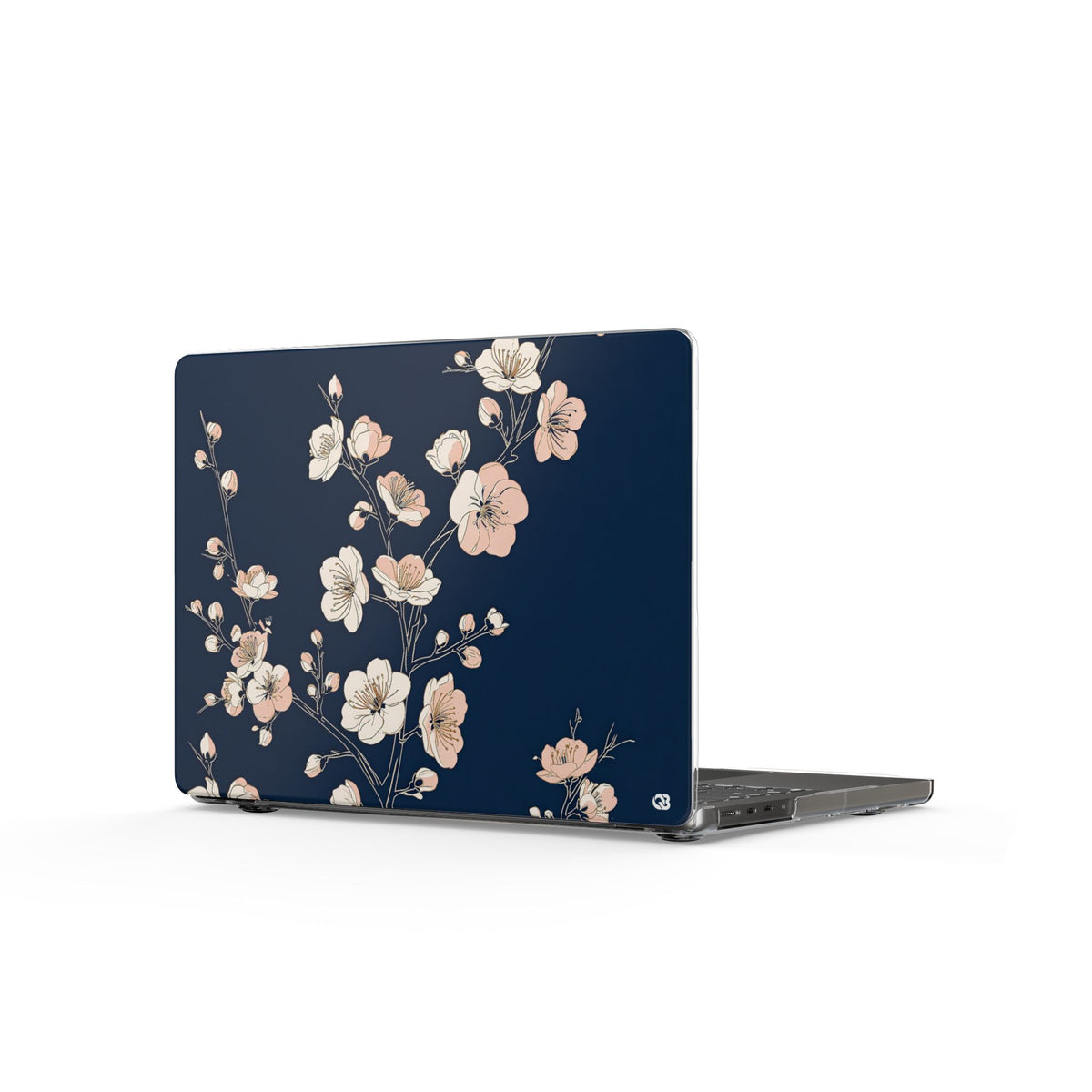 Midnight Plum Blossom · Clear Hard Case for MacBook · Blue