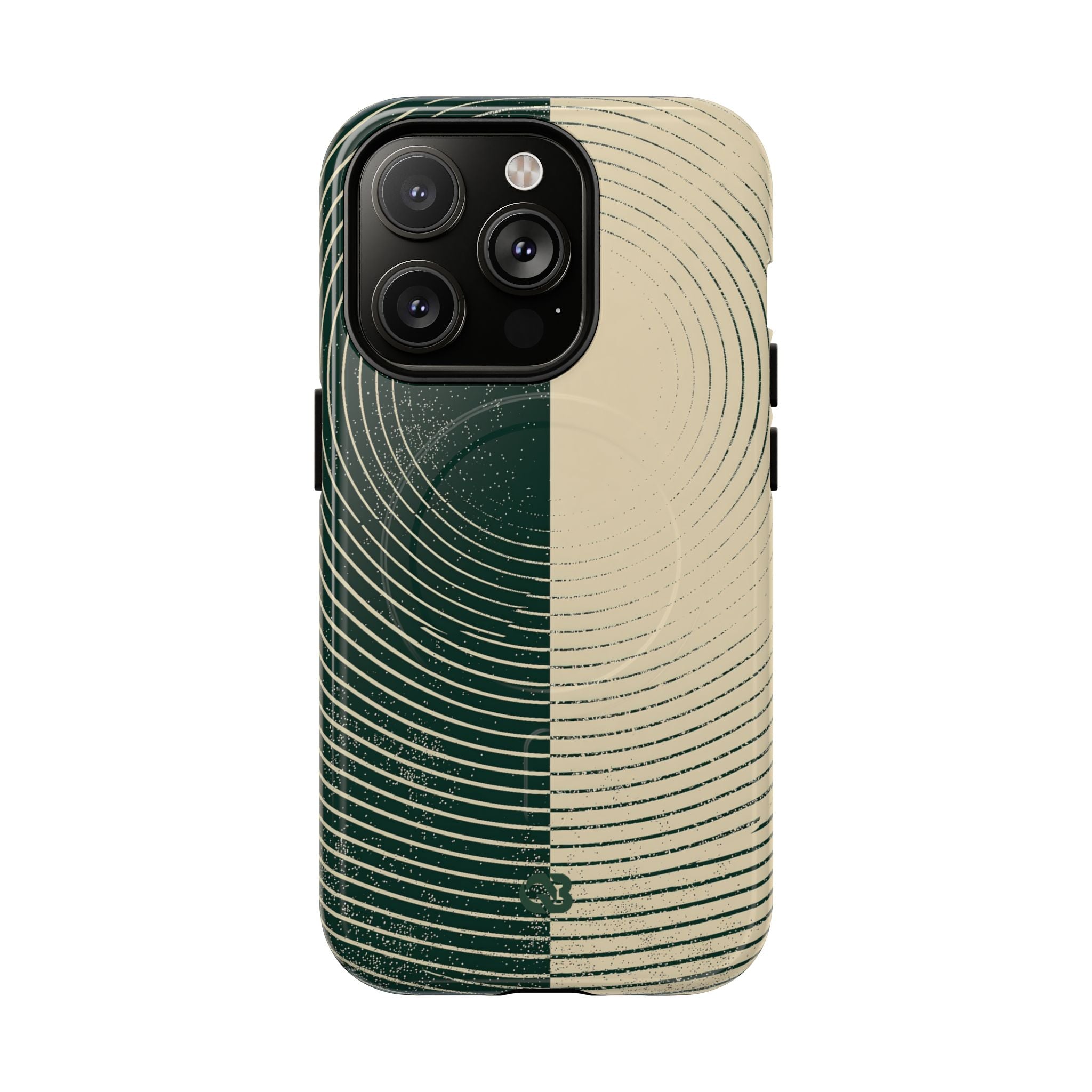 Green Tough 2.0 Magsafe Phone Case for iPhone - Evergreen Split Grain