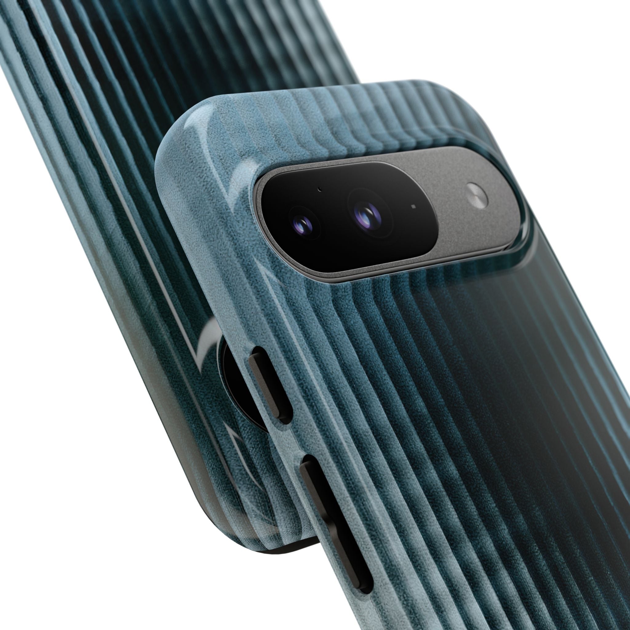 Blue Tough Phone Case for Google Pixel - Glacial Reeded Glass