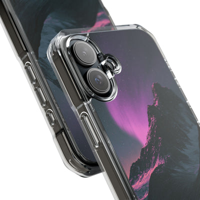 Arctic Aurora Summit · Clear Impact Magnetic Phone Case for iPhone · Black
