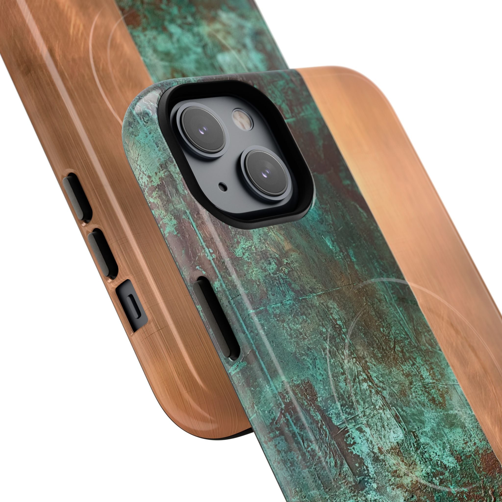 Teal Tough 2.0 Magsafe Phone Case for iPhone - Verdigris Copper Slab