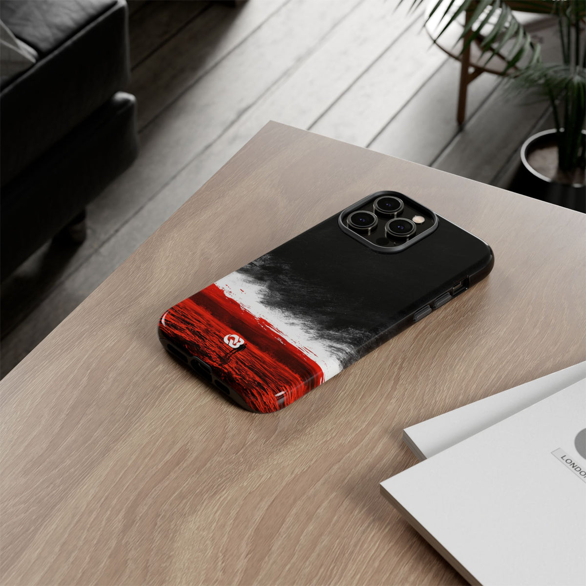 Crimson Void · Tough Phone Case for iPhone · Black