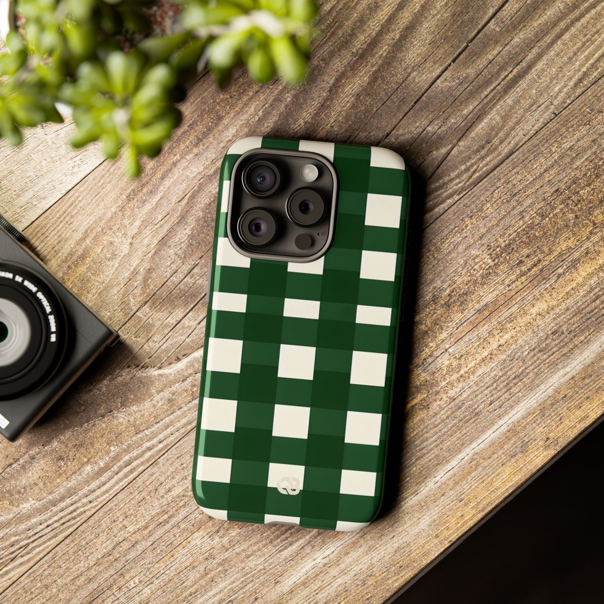 Hunter Green Plaid · Tough Phone Case for iPhone
