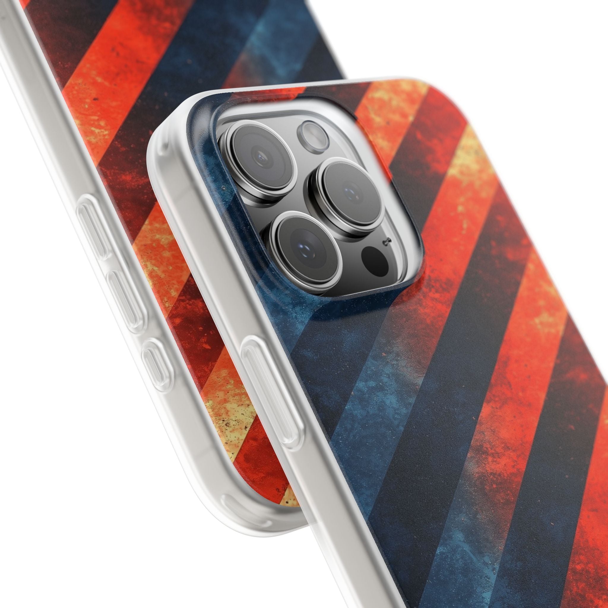 Diagonale Streifen Blaze iPhone 16 Pro Max Case - Soft