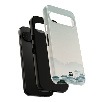 Blue Tough Phone Case for Google Pixel - Mist Valley Pagoda