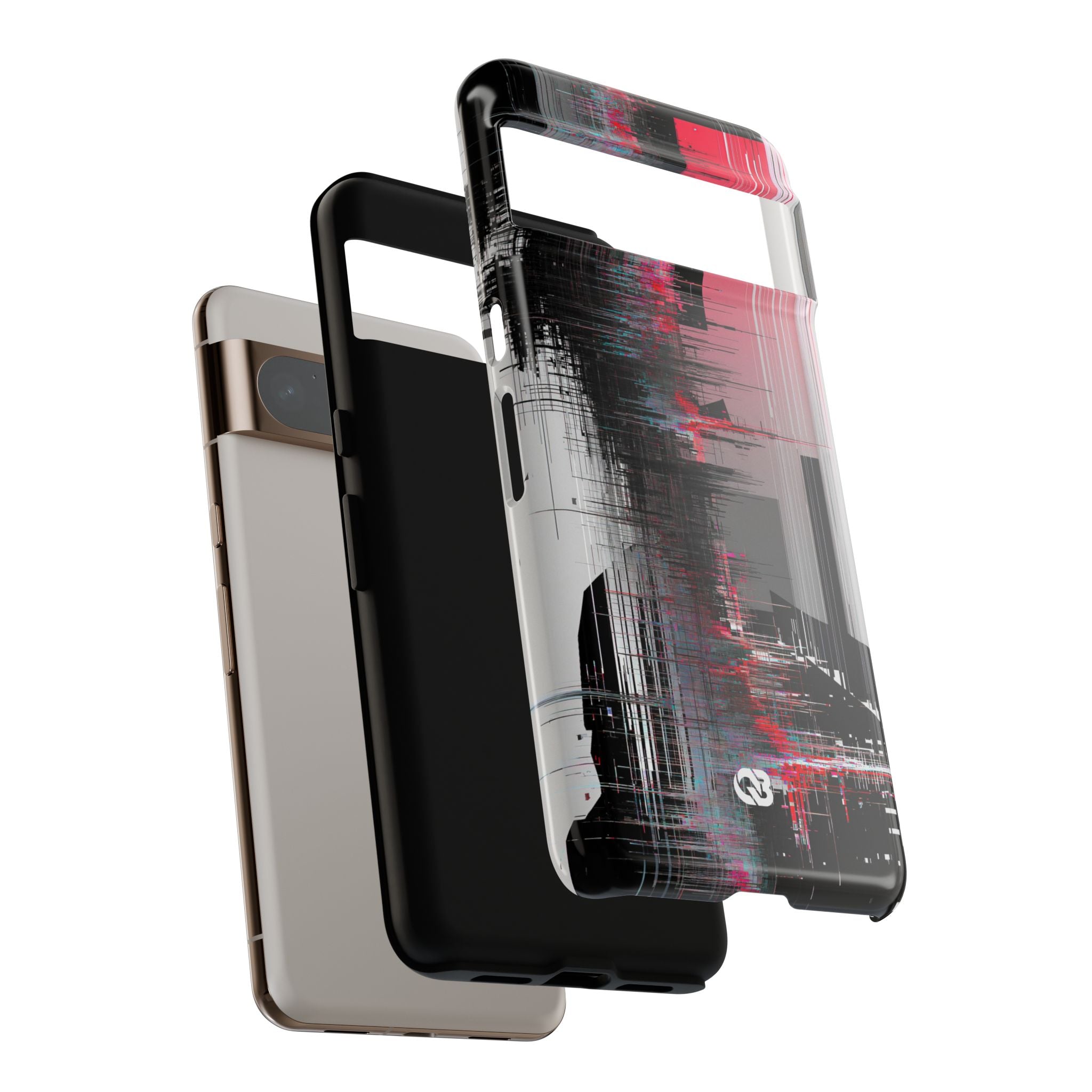 Black Tough Phone Case for Google Pixel - Crimson Data Leak