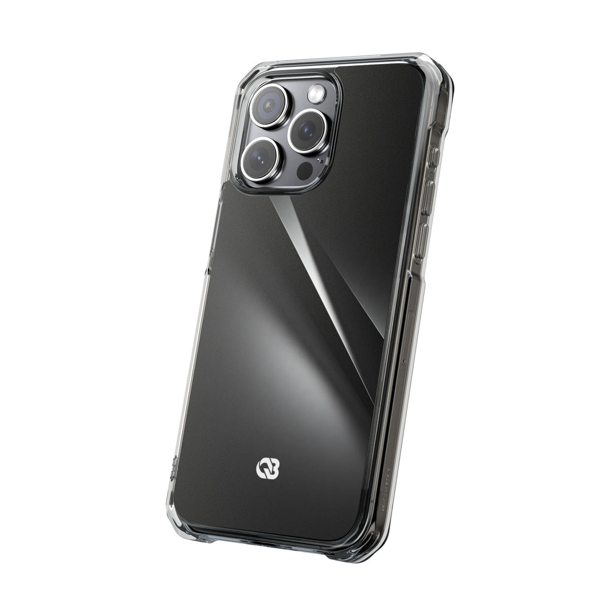 Obsidian Ridge · Clear Impact Magnetic Phone Case for iPhone ·  Black