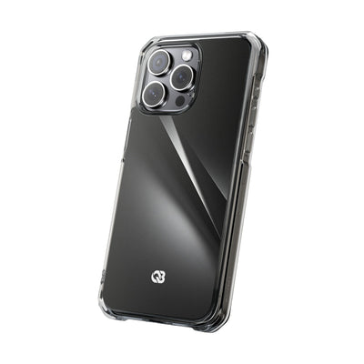 Obsidian Ridge · Clear Impact Magnetic Phone Case for iPhone ·  Black