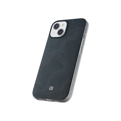 Black Lite Phone Case for iPhone - Obsidian Ridge Topo