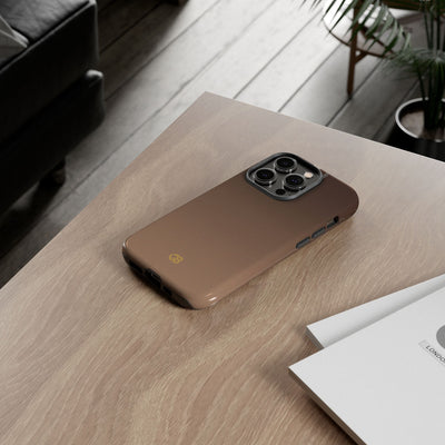 Brown Tough Phone Case for iPhone - Smoked Caramel Fade