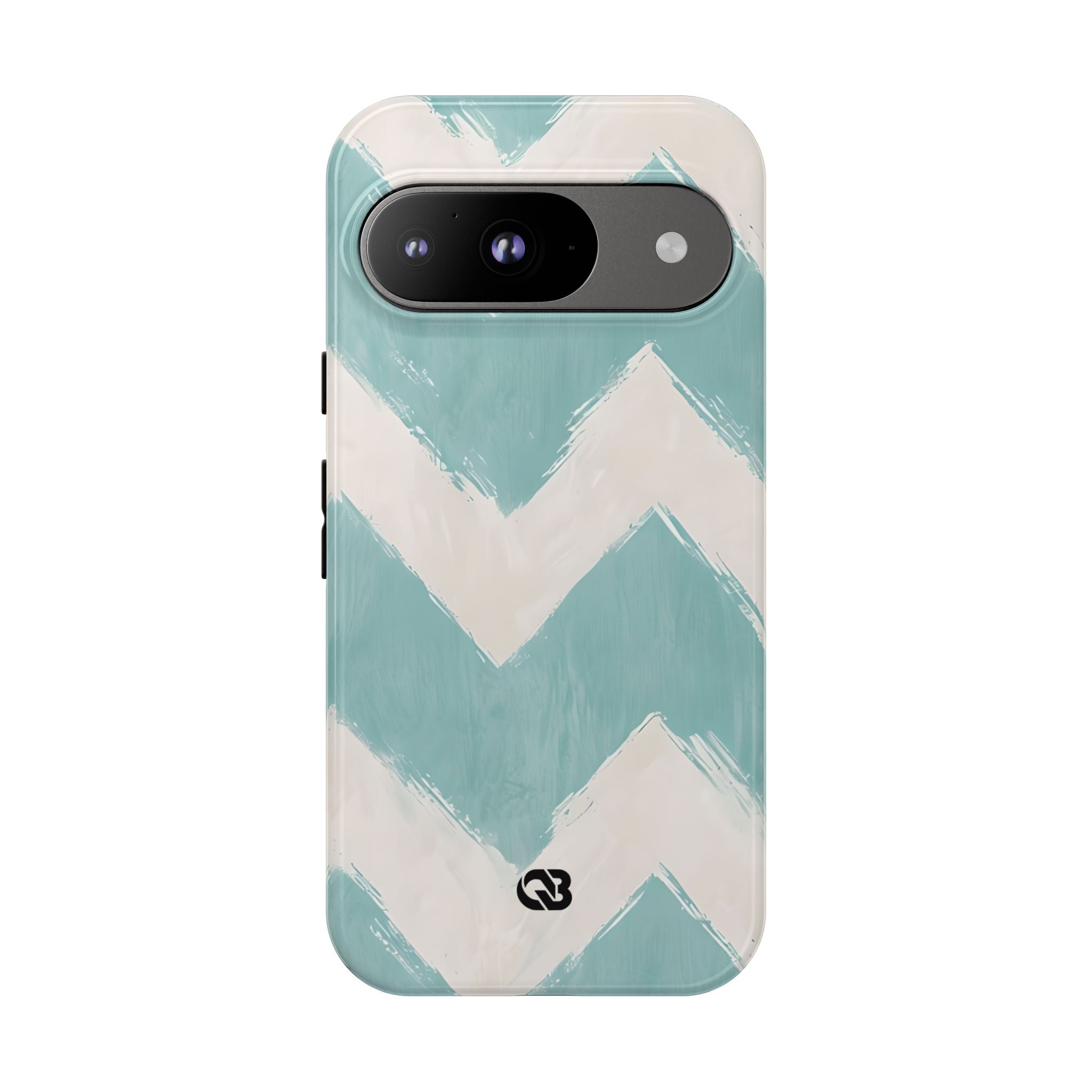 Teal Painted Chevron · Tough Phone Case for Google Pixel